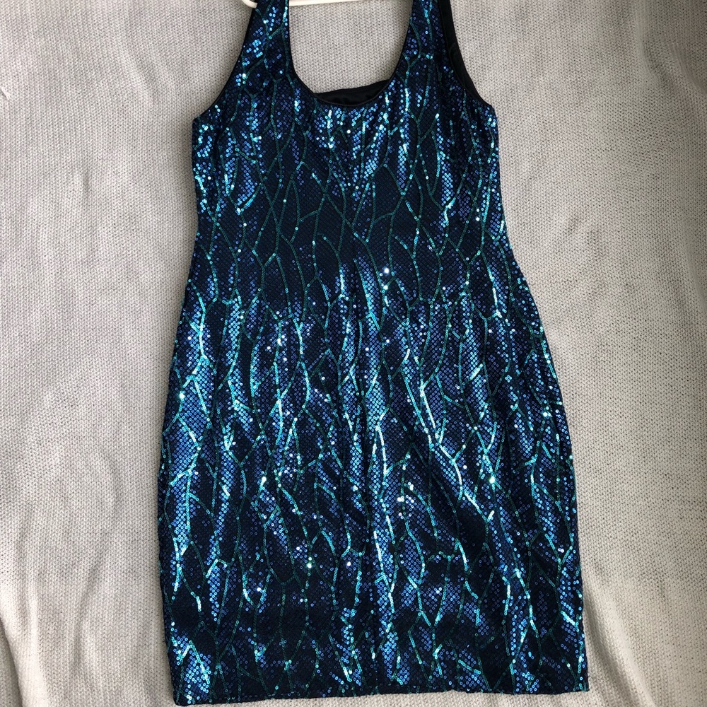 Blue sparkly dress